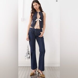 Lioness Dark Blue Flare Jeans